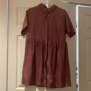 Babydoll corduroy button up dress